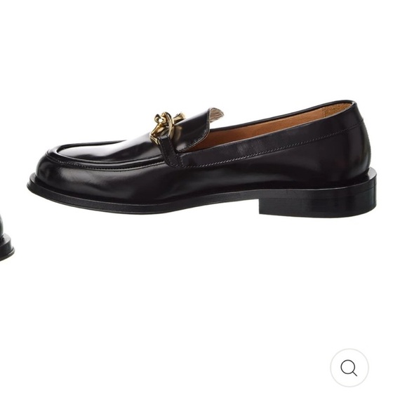 Frame Black Leather Loafers with Gold Horsebit Detail - Picture 4 of 5